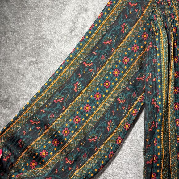 Hailey & Co Peasant Top Sheer Balloon Sleeve Dark Academia Preppy Size 2X I131 - Picture 2 of 9